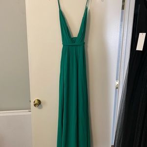 Green maxi dress